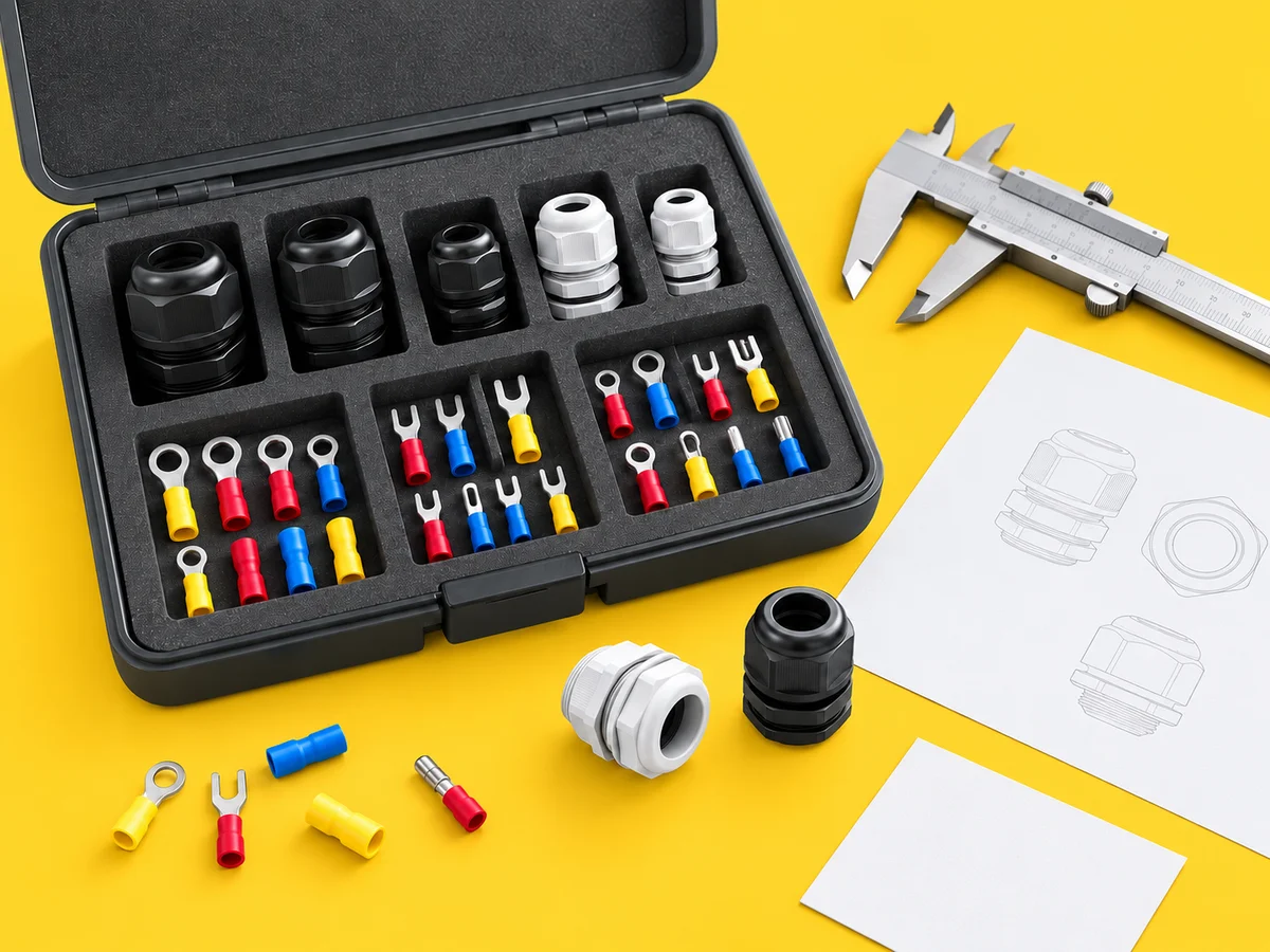 Cable gland and terminal sample selection concept