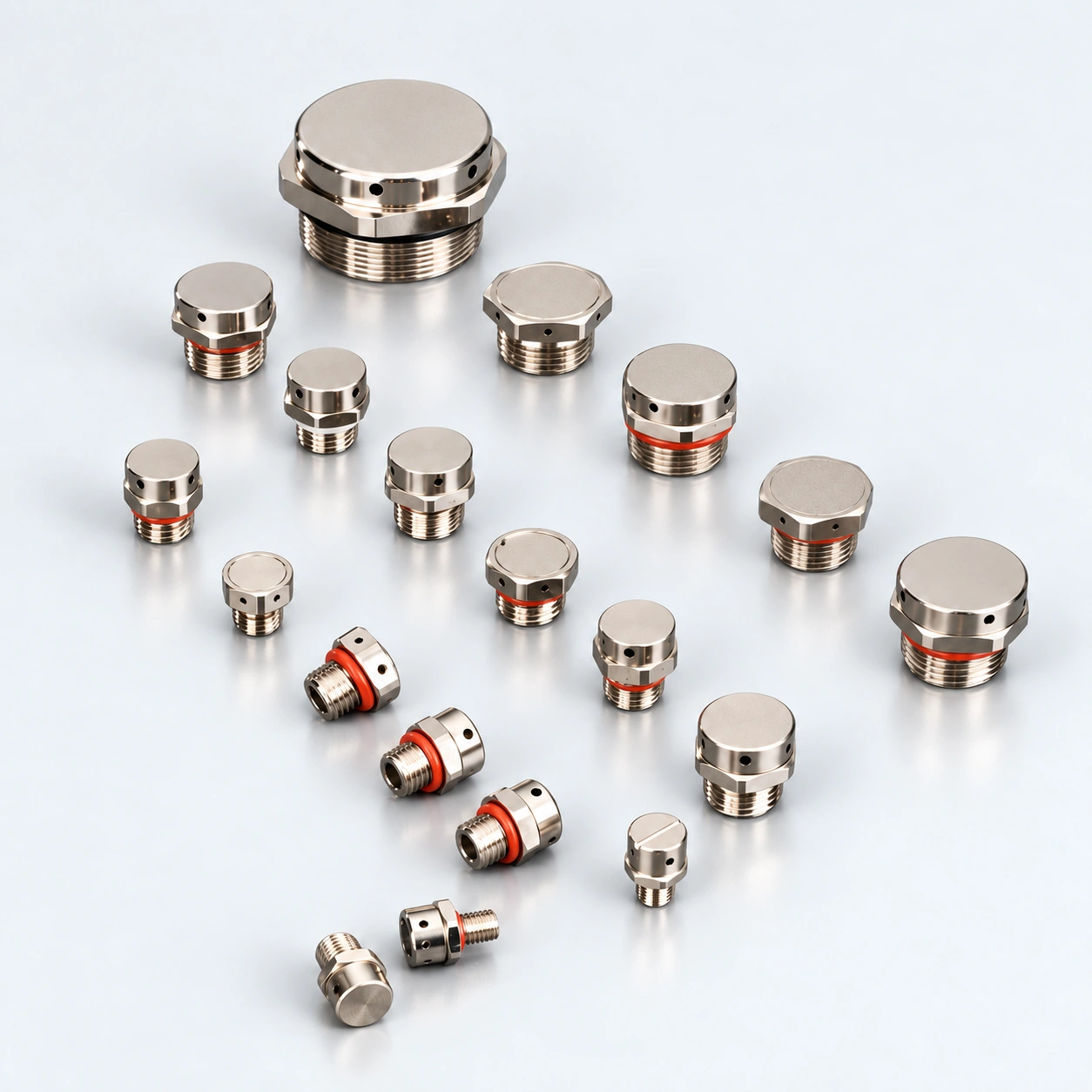Nickel-Plated Brass breather vent plug collection