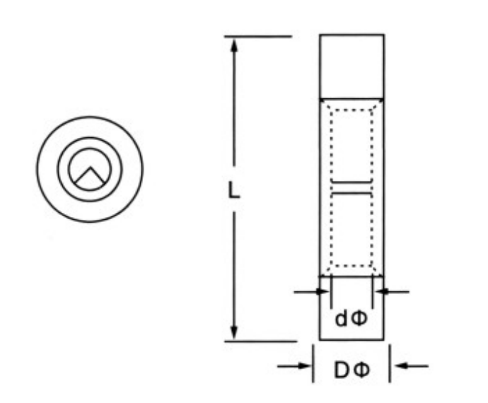 BNY/BNYF Nylon Middle Connector (Long Type) dimension drawing