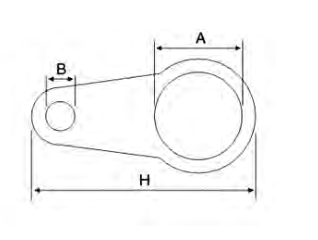 Cable Gland Earth Tag dimension drawing