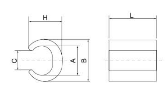CCT Series Copper Connecting Clamp dimension drawing