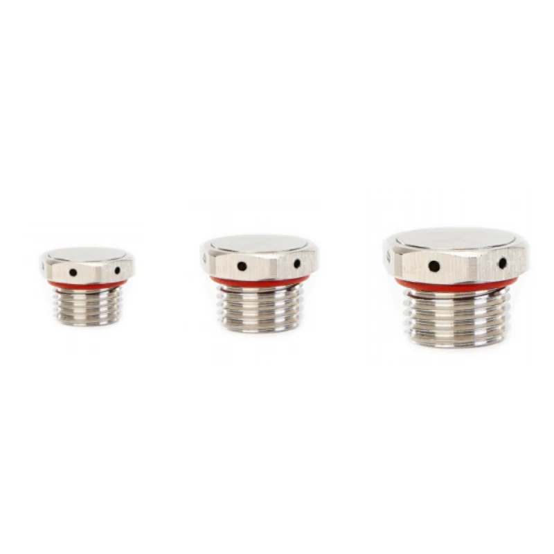 Flat Hex Nickel-Plated Brass Breathable Vent Plugs product image