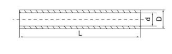 GL-1 Through-Type Aluminium Connecting Tube dimension drawing