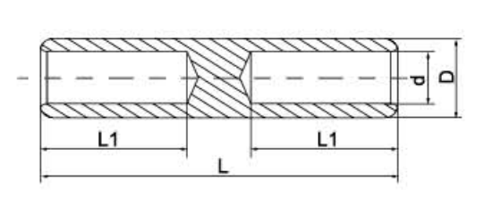 GL-2 Series Aluminium Connecting Tube(Oil-Plugging) dimension drawing