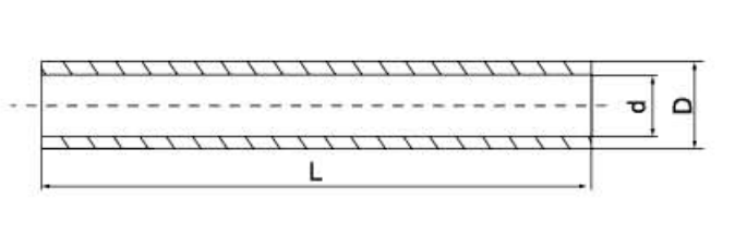 GT-1 Through-Type Copper Connecting Sleeves dimension drawing