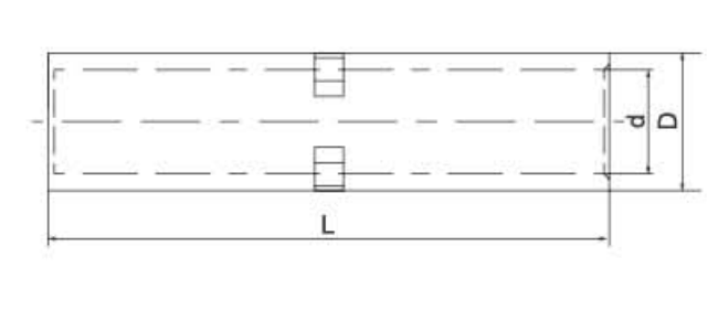 GTY Series Copper Connecting Tube dimension drawing