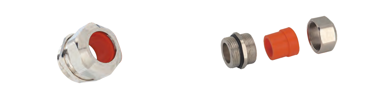 High Temperature Resistance Waterproof Brass Cable Gland dimension drawing