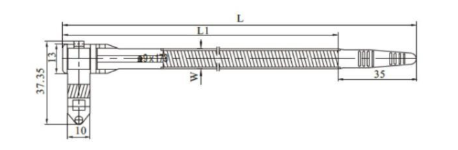 HSS-BCT Buckle Cable Ties dimension drawing