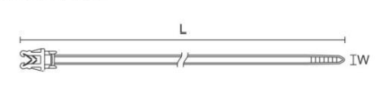 HSS Edge Fixing Cable Ties dimension drawing