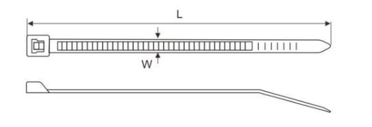 HSS-MCT Magnetic Cable Ties dimension drawing