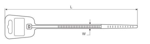 HSS-MT Marker Cable Ties dimension drawing