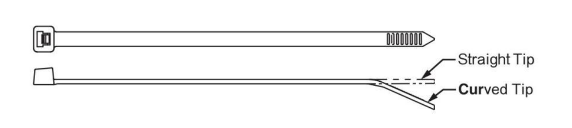 HSS PP Floating Cable Ties dimension drawing