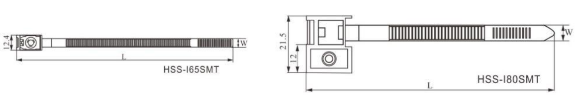 HSS-SMT Saddle Mounting Ties dimension drawing