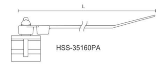 HSS Twistable Edge Fixing Cable Ties dimension drawing