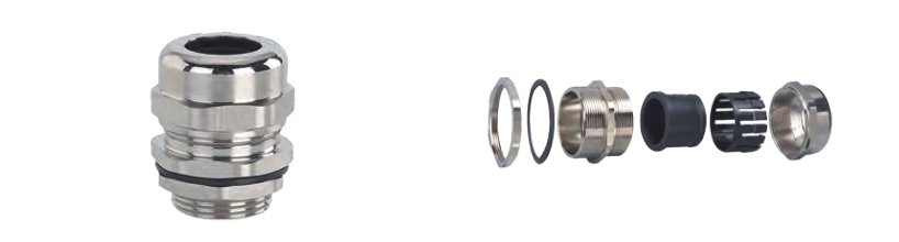 MG Nickel-Plated Brass Cable Glands dimension drawing