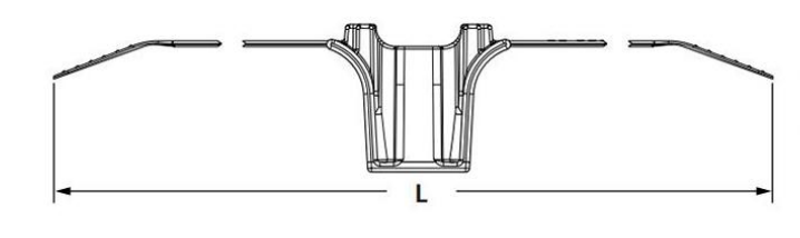 SDCT Standoff Mounting Dual Clamp Ties dimension drawing
