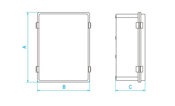 SK-K1 Full-Plastic Sealing Box Series dimension drawing