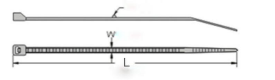 ST Stop Cable Ties dimension drawing