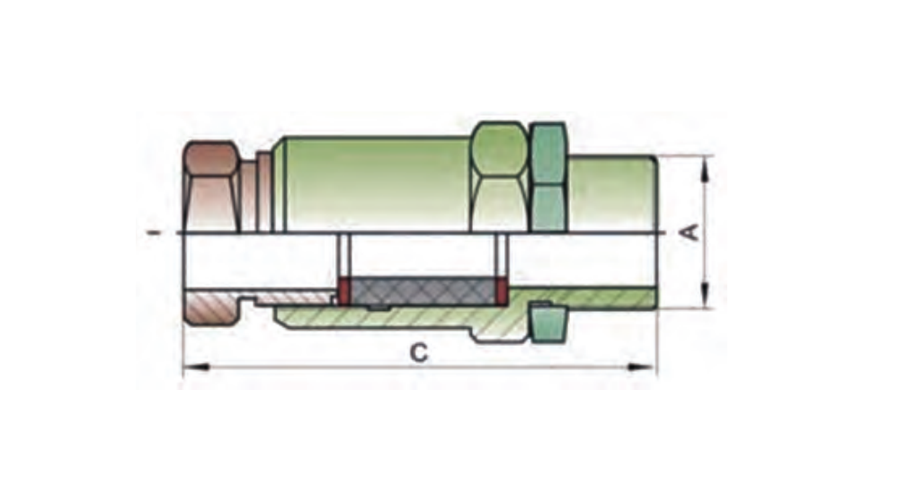 VO-4 Series Explosion-Proof Cable Gland dimension drawing