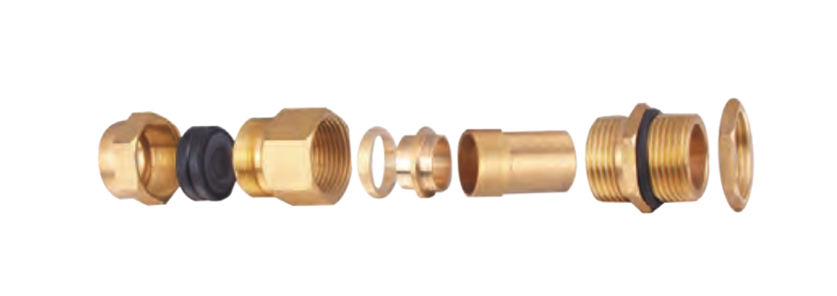 VO-6 EX Single-Compression Armoured Cable Gland dimension drawing