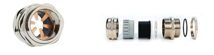 VO-D EMC Metal Cable Glands dimension drawing