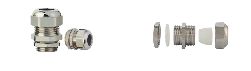 VO-SI Metal Cable Glands with Silicone Seals dimension drawing