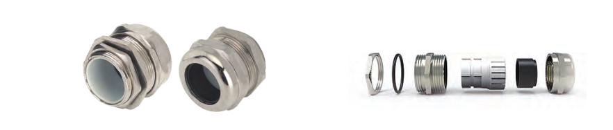 VO-TR Through-Type Waterproof Brass Cable Glands dimension drawing