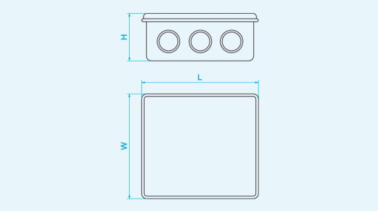 Waterproof Junction Box Series — Standard Version dimension drawing