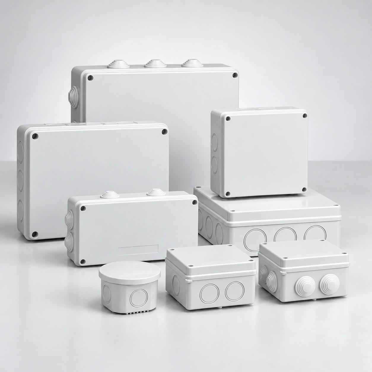 Waterproof Junction Box Series with PVC Entry Plugs