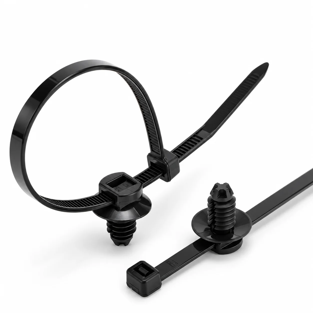 156-00289 Round Hole Push-Mount Cable Tie with Disc