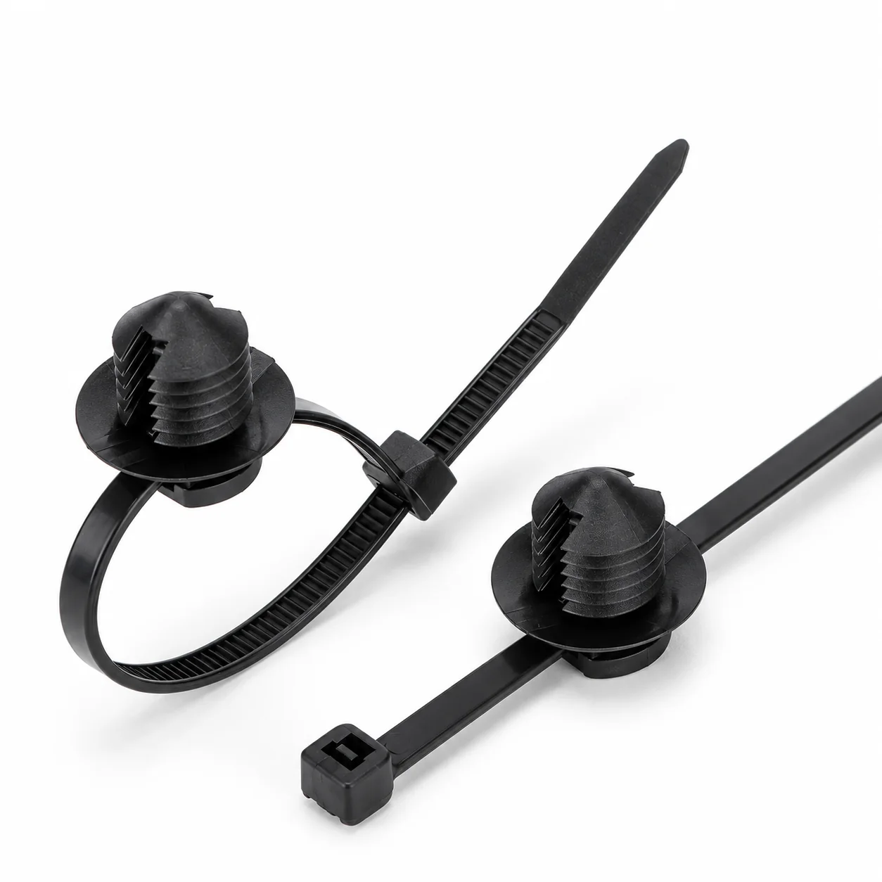 156-00833 Round-Hole Fir-Tree Cable Tie with Disc