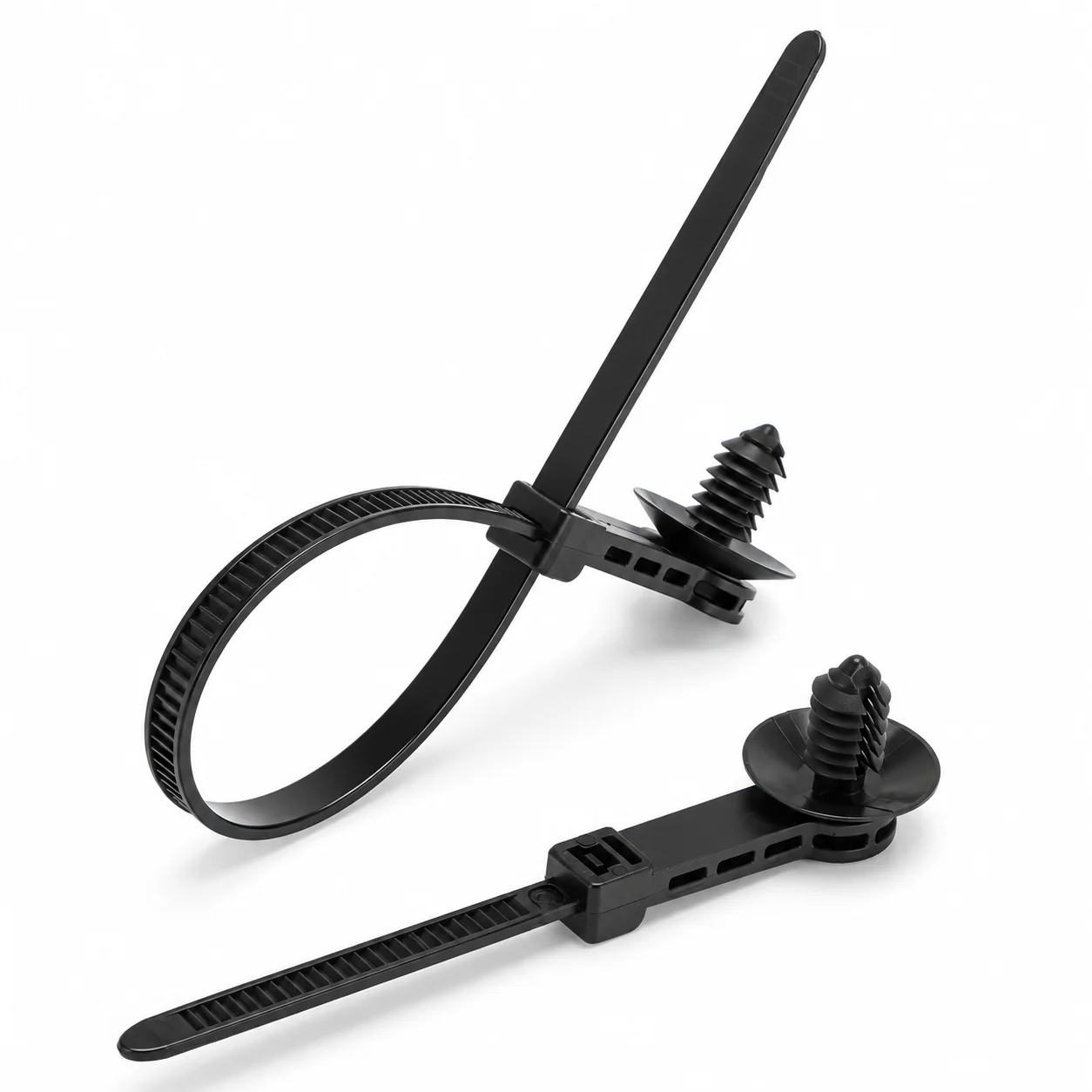 157-00150 Offset Round Hole Push-Mount Cable Tie
