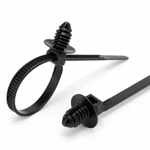 157-00185 Round Hole Push-Mount Cable Tie with Disc product image