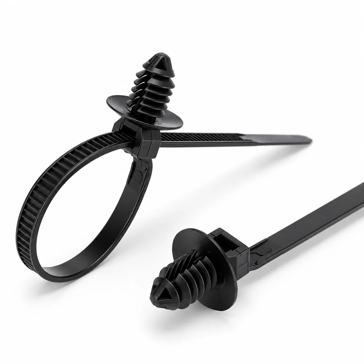 157-00185 Round Hole Push-Mount Cable Tie with Disc