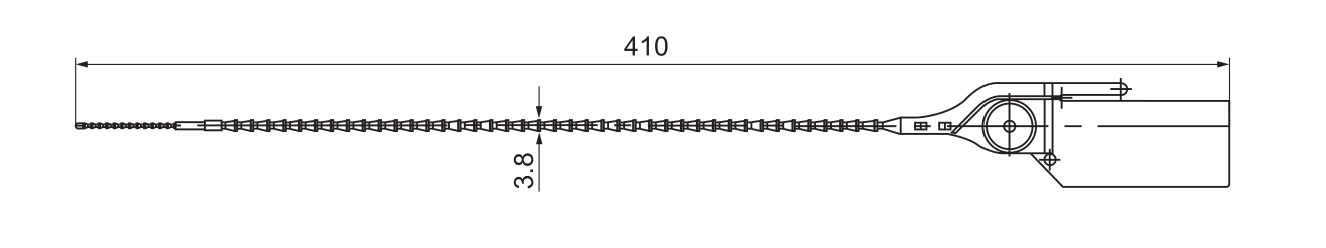 ETS-410 Plastic Security Seal dimension drawing