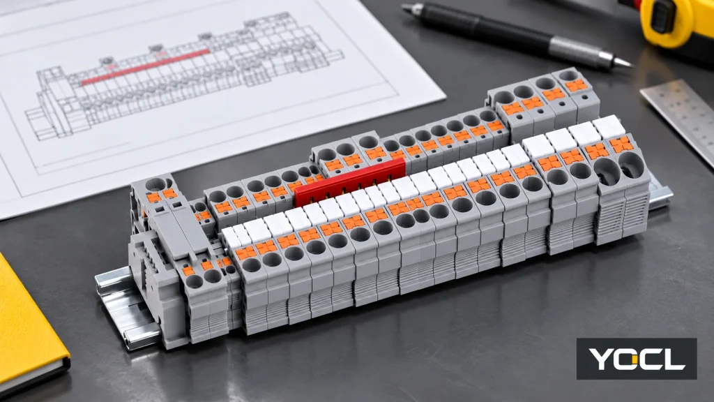 How to Organize DIN Rail Terminal Blocks with Jumpers and End Stops