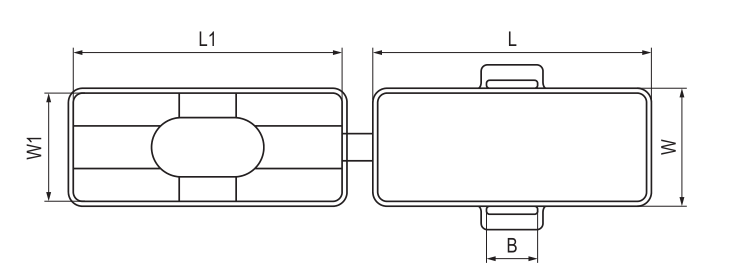 MB Cable Marker Boxes dimension drawing