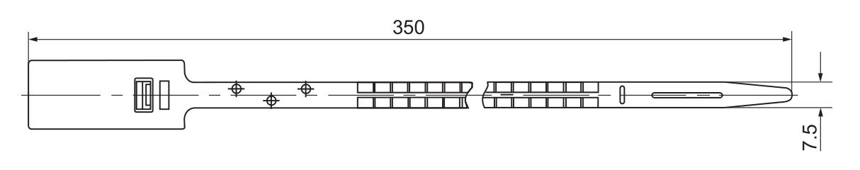 PGS-350 Plastic Security Seal dimension drawing