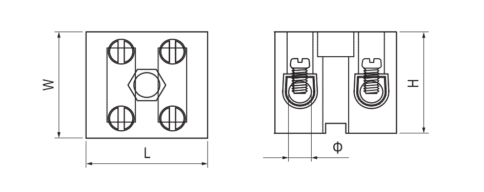 YC024 2 Pole PPS Connectors dimension drawing